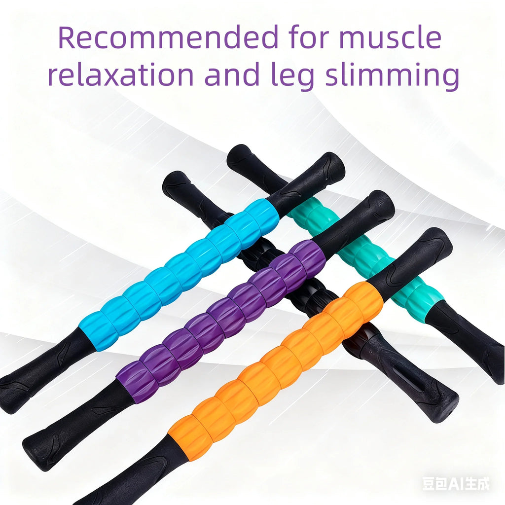 Yoga Massage Stick Roller - Portable Deep Muscle Massage Stick for Soreness Relief & Fascia Release