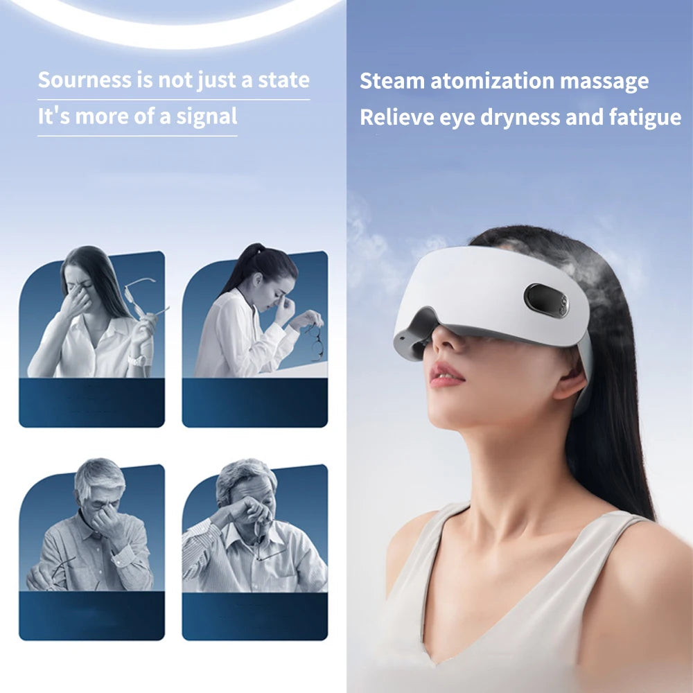 Voguish Steam Eye Massager – Warm Compress Smart Eye Spa for Eye Fatigue, Dark Circles & Better Sleep