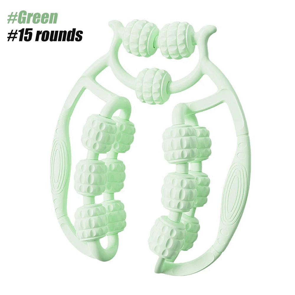 12-Wheel Manual Leg & Body Massage Roller – Full-Coverage Thigh, Calf & Arm Muscle Relief