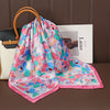 Luxury Satin Square Scarf 70 x 70 cm (27.6 x 27.6 in) – Silk-Feel Polyester Shawl Hijab Neckerchief Hair Ribbon Headband Bandana
