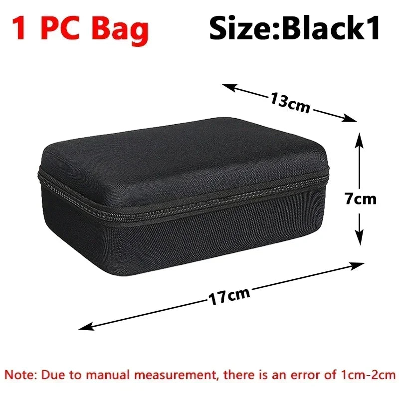 Multi-Size EVA Hard Travel Storage Case — Shockproof Zipper Pouch for Earphones, Makeup & Accessories
