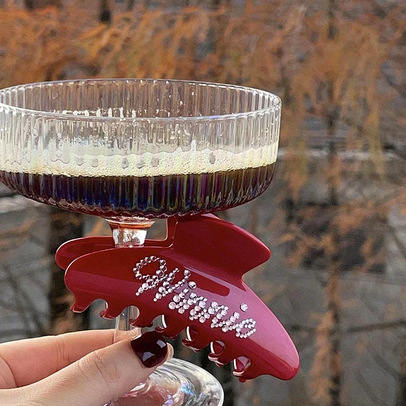 Personalized Letter Hair Clip - Handmade Custom Name Hair Claw Barrette with Rhinestones, 10cm x 4cm (3.94 in x 1.57 in)