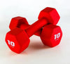 Rubber Hex Dumbbells 2–15 lb (0.9–6.8 kg) Neoprene Coated Non-Slip Home Gym Weights