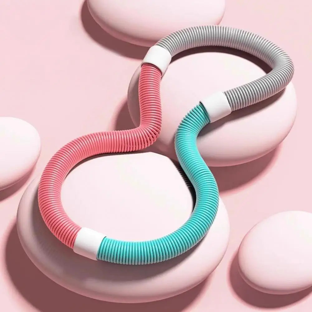 Foldable PVC Weighted Hula Hoop – Removable Spring Fitness Hoop, 3 Sizes S/M/L (1–1.5 kg | 2.2–3.3 lb) Portable Waist Trainer for Home Workout