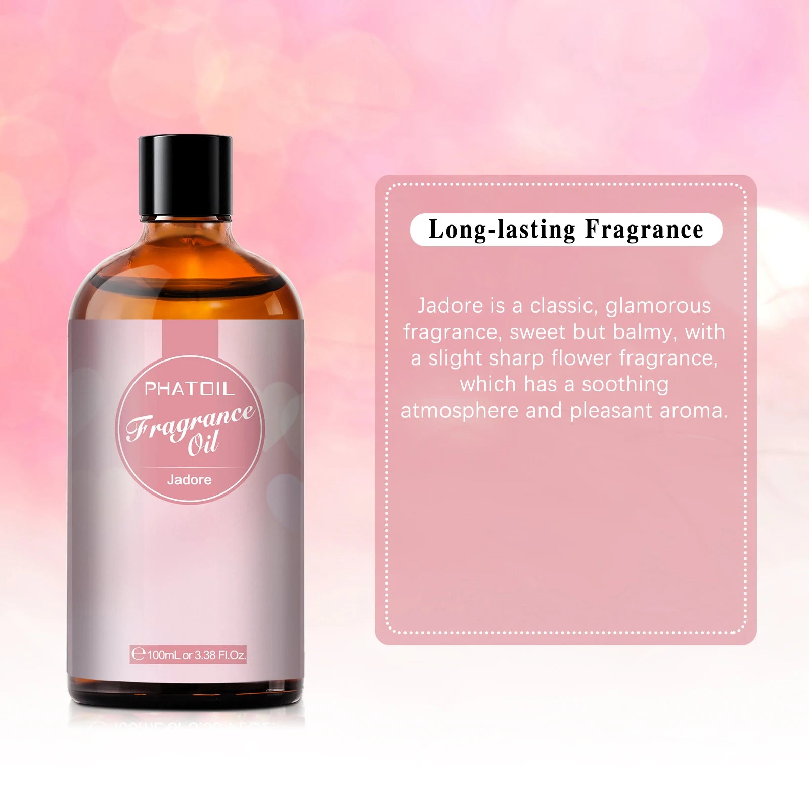 PHATOIL 100ml (3.4 fl oz) White Musk Fragrance Oil – Fresh Linen, Honeysuckle & Peach Orange Blossom for Candles, Soap & Diffusers