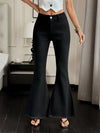 Women’s Plus Size High-Rise Bell Bottom Jeans – Stretch Flare Denim, Retro Y2K Bootcut