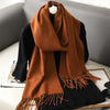 Women’s Long Winter Scarf – Cashmere Blend Shawl Hijab Wrap, Solid Colors, 200×33 cm (79×13 in) – 62 Colors