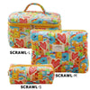 Quilted Cotton Makeup Bag – Zipper Cosmetic Organizer Box-Shaped Toiletry Case for Women & Girls