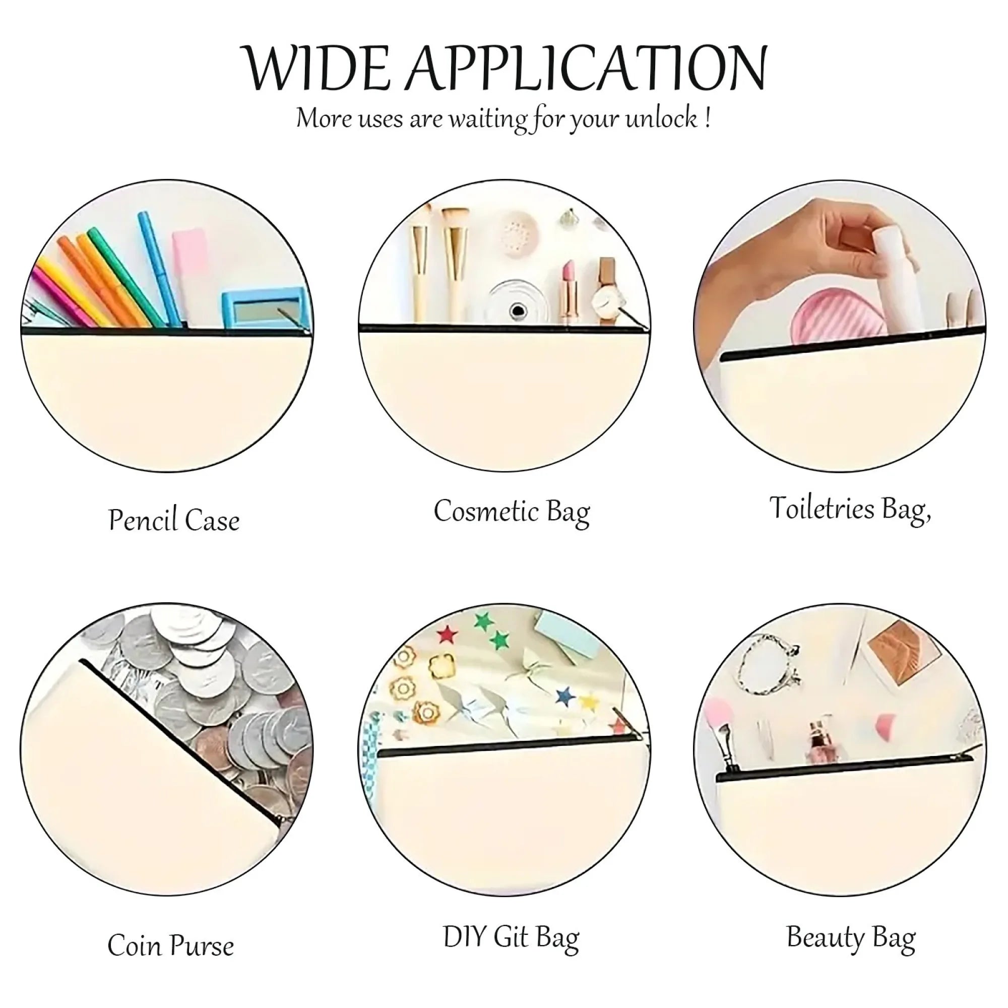 Cute Cartoon Makeup Bag — Aesthetic Large Travel Cosmetic & Toiletry Organizer Pouch for Women and Girls