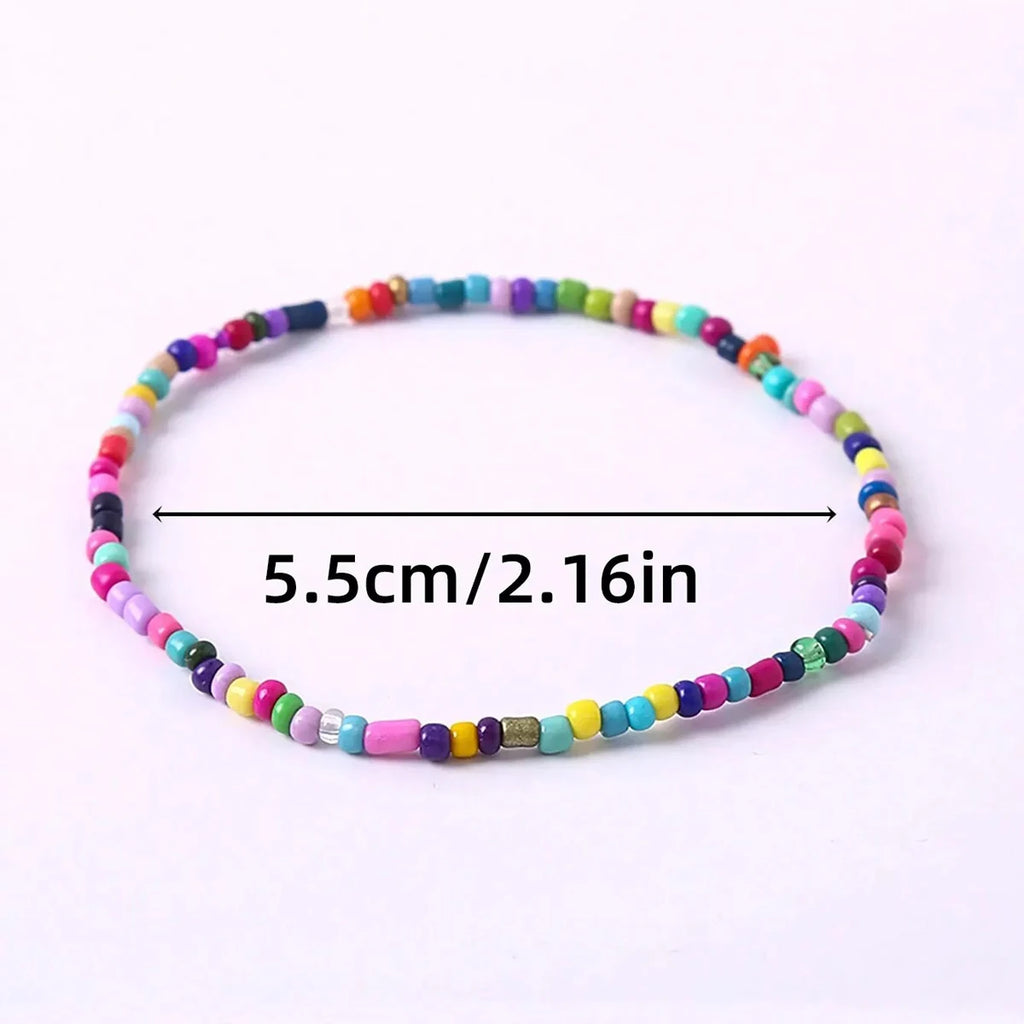 17-Pack Boho Elastic Beaded Bracelet Set – Colorful Stackable Stretch Bracelets for Women & Men