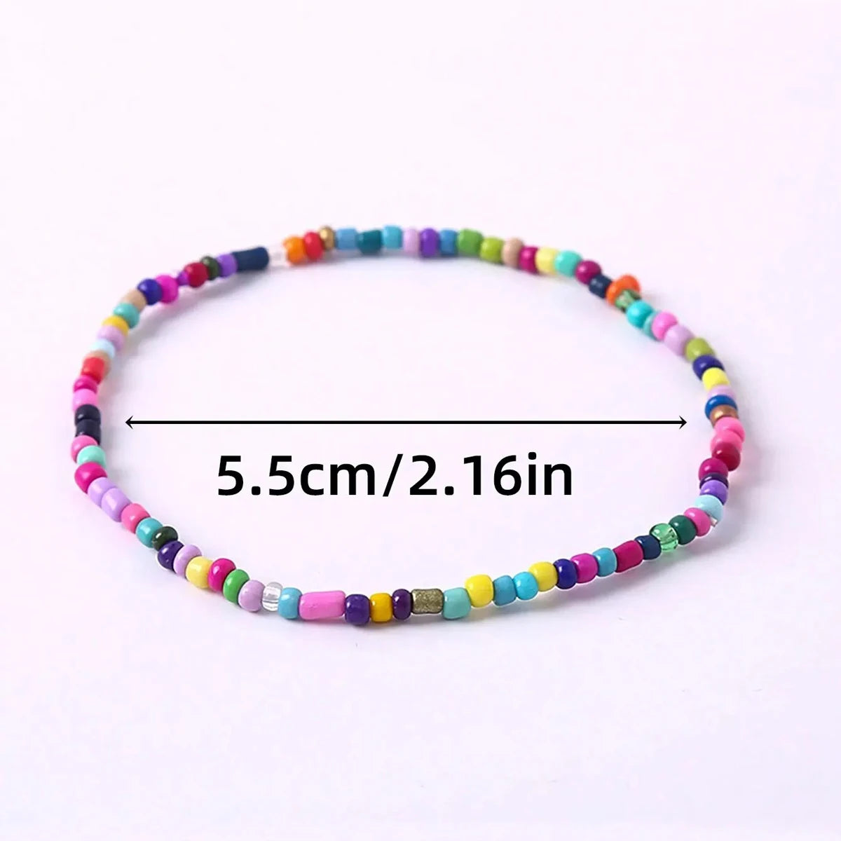 17Pcs Random Color Mixing Elastic Beaded Bracelets Bohemian Stackable Beaded Stretch Bracelets Colorful Boho Beach Bracelet Set