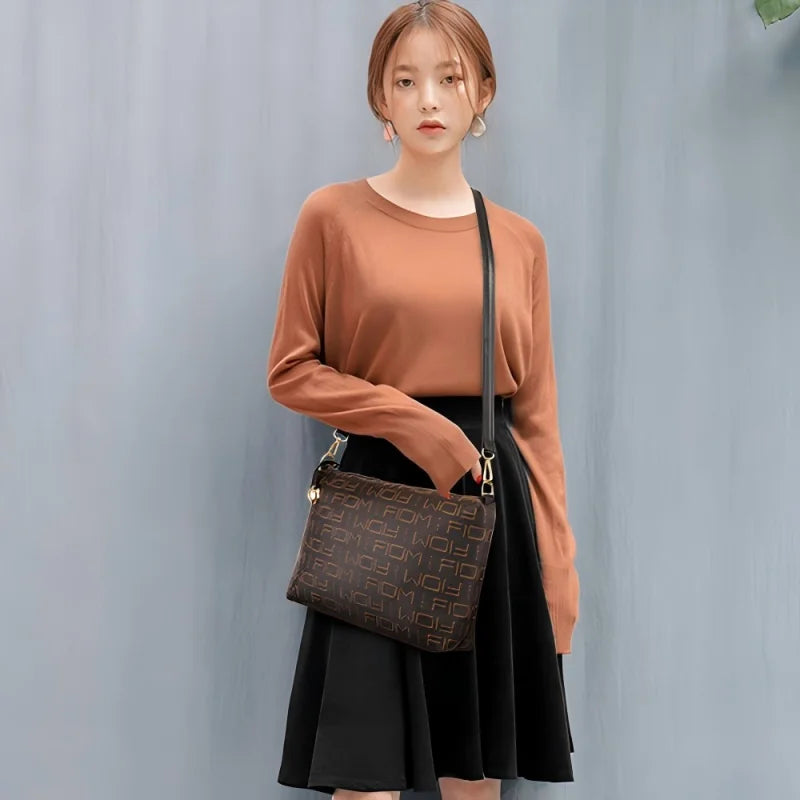 6-Piece Women’s Handbag Set – Shoulder Tote, Satchel, Top-Handle Boston Bag, Crossbody & Wallet