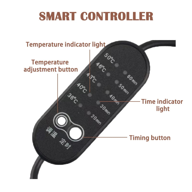 Tourmaline Jade Eye Massager - Electric Heated Eye Mask with Germanium Infrared Therapy & 16 Jade Stones