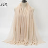 Crinkle Cotton Hijab Scarf Lightweight Muslim Shawl Turban Headscarf Headband Wrap