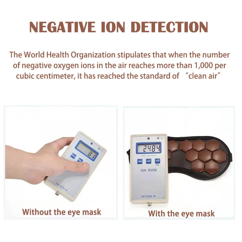 Tourmaline Jade Eye Massager - Electric Heated Eye Mask with Germanium Infrared Therapy & 16 Jade Stones