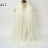 Crinkle Cotton Hijab Scarf Lightweight Muslim Shawl Turban Headscarf Headband Wrap