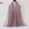 Crinkle Cotton Hijab Scarf Lightweight Muslim Shawl Turban Headscarf Headband Wrap