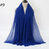 Crinkle Cotton Hijab Scarf Lightweight Muslim Shawl Turban Headscarf Headband Wrap