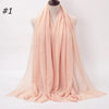 Crinkle Cotton Hijab Scarf Lightweight Muslim Shawl Turban Headscarf Headband Wrap
