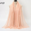 Crinkle Cotton Hijab Scarf Lightweight Muslim Shawl Turban Headscarf Headband Wrap