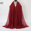 Crinkle Cotton Hijab Scarf Lightweight Muslim Shawl Turban Headscarf Headband Wrap