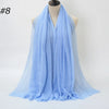 Crinkle Cotton Hijab Scarf Lightweight Muslim Shawl Turban Headscarf Headband Wrap