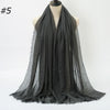 Crinkle Cotton Hijab Scarf Lightweight Muslim Shawl Turban Headscarf Headband Wrap