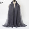 Crinkle Cotton Hijab Scarf Lightweight Muslim Shawl Turban Headscarf Headband Wrap