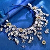Luxury Bridal Crown Headband - Bohemian Punk Wedding Tiara with Multicolor Gemstones for Brides, Proms & Parties