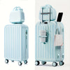 2-Piece 20-Inch Carry-On Hard Shell Luggage Set for Women – Lightweight ABS+PC Spinner Suitcase with Combination TSA Lock & Cosmetic Bag, Pastel Colors