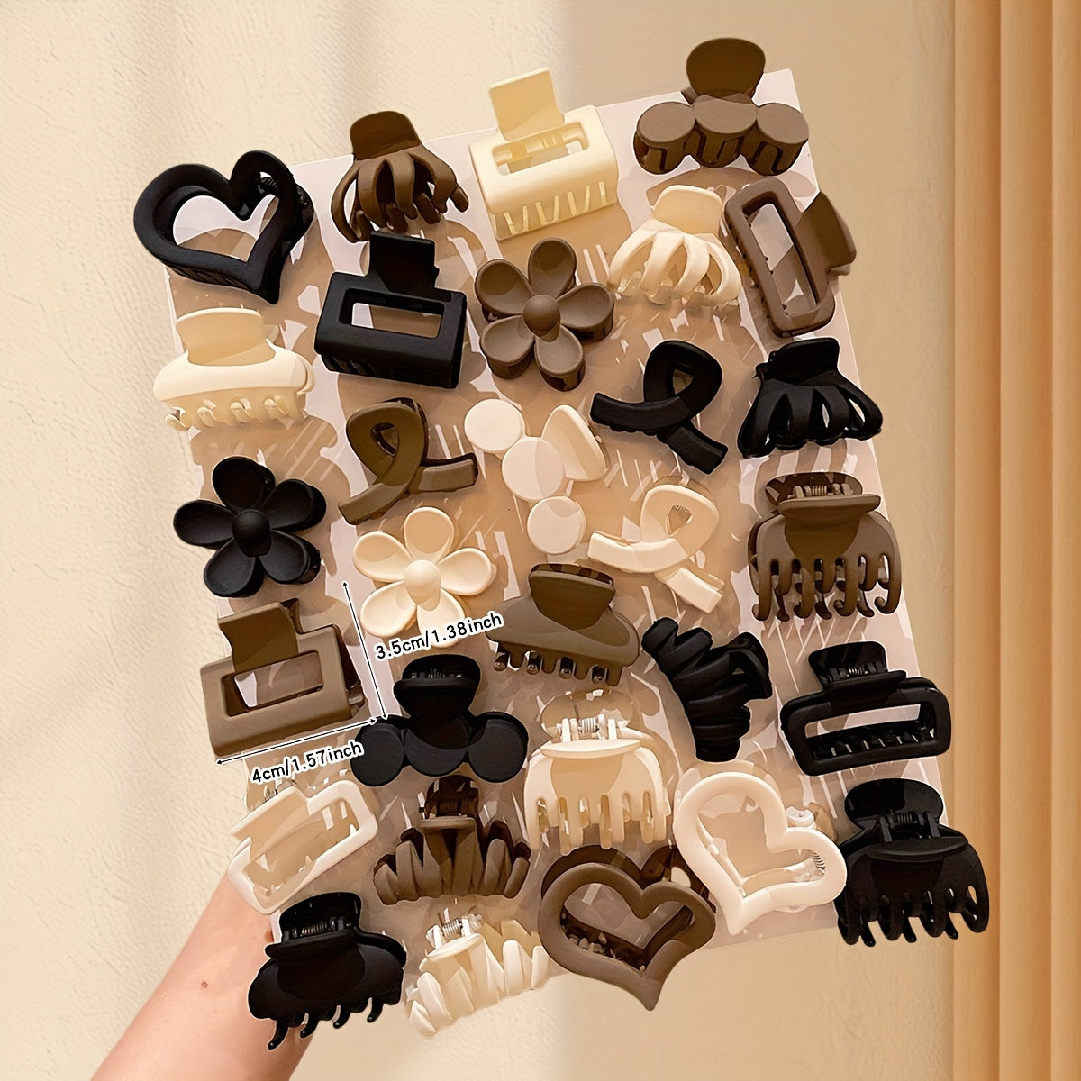 10-Pack Lemon Love Hair Claw Clips Set – Assorted Colorful Plastic Hair Accessories for Teens, Bangs & Half-Up Styles