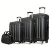 4-Piece Hardside Luggage Set – ABS+PC Spinner Suitcases with Combination Locks & Telescopic Handles