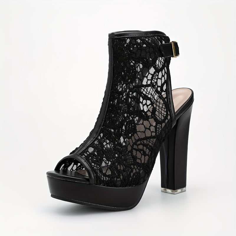 Women's Ultra-High Chunky Heel Mary Jane Pumps – Breathable Fabric Upper, TPR Sole, Comfortable Block Heels for Parties & Nightclubs