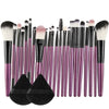 22-Piece Professional Makeup Brush Set with 2 Triangle Sponges — Foundation, Powder, Concealer, Eyeshadow, Blush & Eyelash Comb