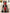 Plus Size A-Line Sleeveless Midi Dress, Red & Black Geometric Print, Round Neck Fit & Flare