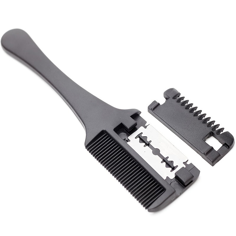 Salon-Grade Hair Thinning Comb with Razor Blade for Trimming & Styling
