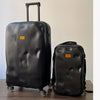 2-Piece 20-Inch (50.8 cm) Textured PC Hybrid Spinner Suitcase & Laptop Backpack Travel Set — Carry-On Luggage for Men & Women