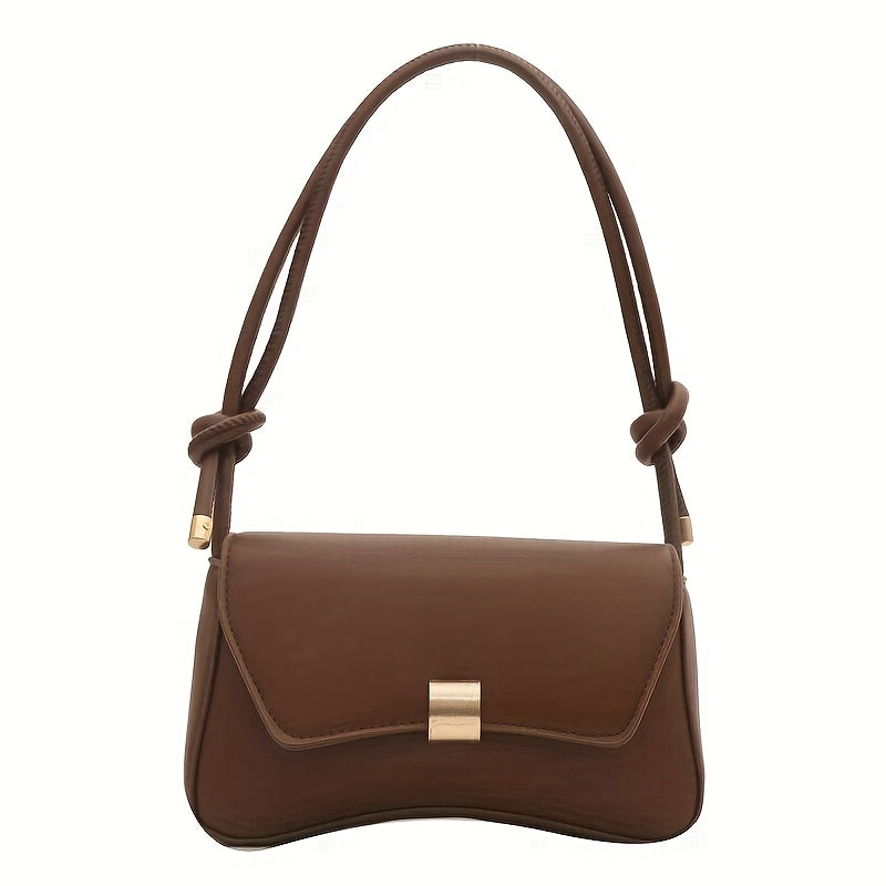 Women's Premium Retro Baguette PU Handbag — Handheld, Underarm & Shoulder Messenger Bag, All-Season
