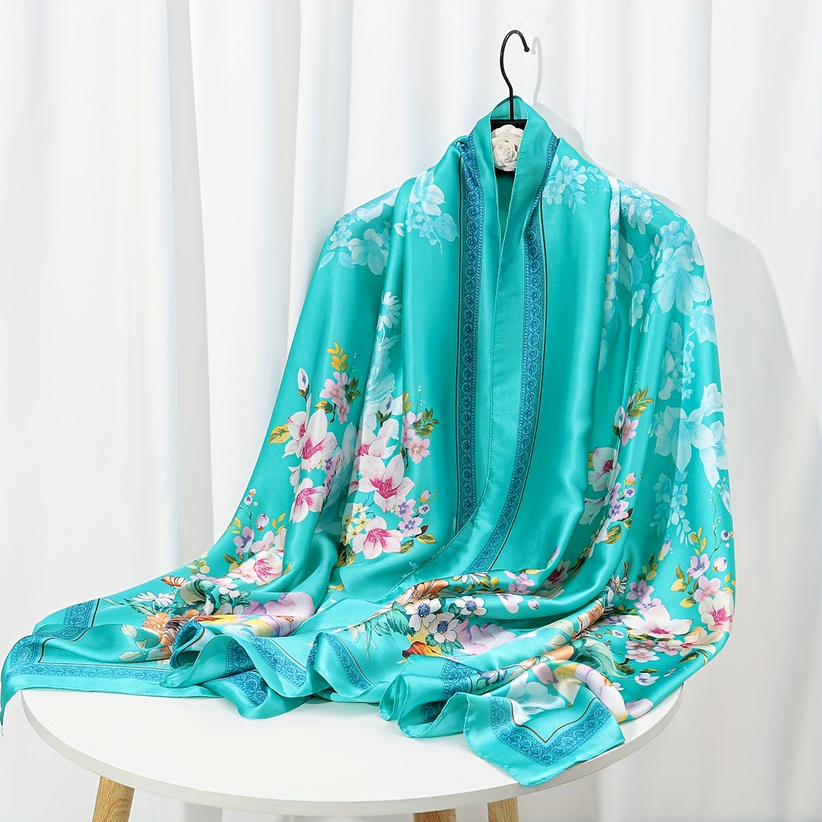 Elegant Landscape Print Scarf Shawl 35.4 in × 70.9 in (90 × 180 cm) Windproof Versatile Wrap for Women Hijab