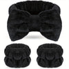 3-Pack Microfiber Headband & Wristband Set for Women - Makeup, Face Washing, Bath & Fitness