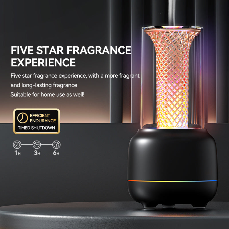 USB Desktop Humidifier & Aromatherapy Diffuser with Timer and Colorful Ambient LED Light for Home & Office
