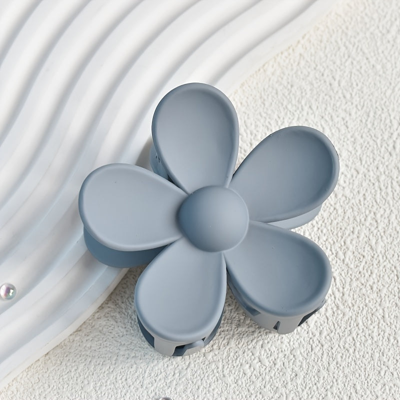 Flower Frosted Candy Hair Claw Clip – Non-Slip Strong Hold Jaw Clip for Women & Girls