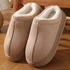 Women's Lace-Trim Slip-On Slippers, Thick Non-Slip EVA Sole, Indoor/Outdoor Fabric Upper (Black)