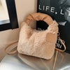 Plush Faux Fur Crossbody Bag for Women – Small Zippered Winter Handbag, Chic Everyday & Evening Purse