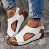 Women's Wedge Platform Sandals - Comfortable Open Toe Ankle Strap Casual Heels