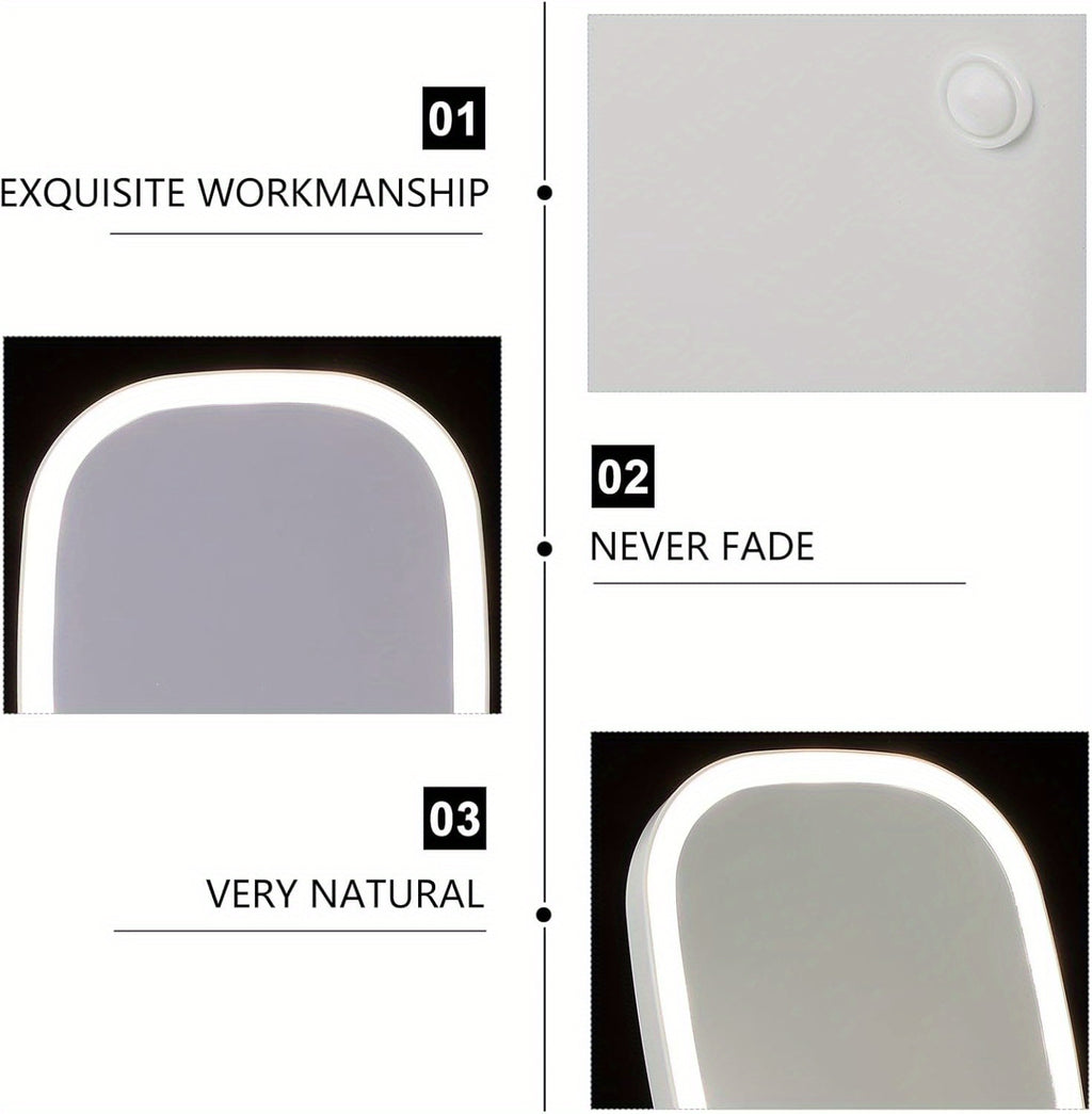 LED Lighted Makeup Mirror – Touch Control, 3 Light Modes, Foldable Portable Vanity & Travel Mirror with Rechargeable USB Battery