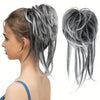 Curly Ponytail Hair Extension with Straight Tail - Messy Bun Hairpiece, Heat-Resistant High-Temperature Fiber Updo for Women