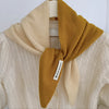 Women's Luxury 100% Wool Triangle Shawl Scarf - Brown Elegant Knit Neck Wrap, Headband & Face Cover for Winter, Office & Party