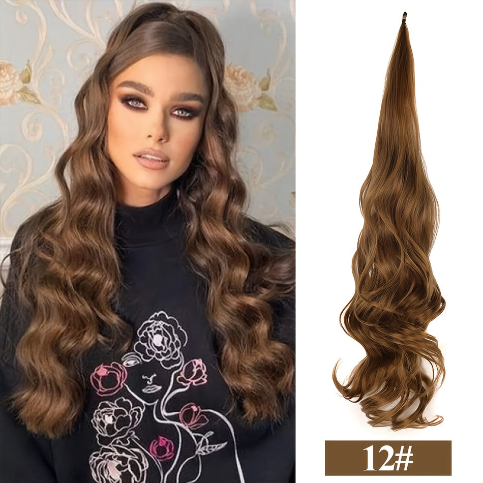 32-Inch (81 cm) Wrap-Around Curly Wavy Ponytail Extension Long Flexible Hairpiece for Women