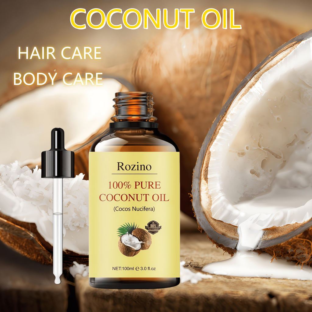 Coconut Oil Moisturizing Skin & Hair Oil for Massage, Gua Sha, Face, Body, Nails & Eyelashes